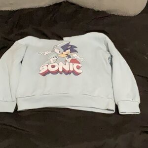 A light blue sonic hoodie